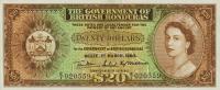 p32b from British Honduras: 20 Dollars from 1960